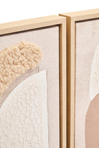 Set of 2 Natural Textured Wall Art