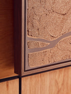 Set of 2 Brown and Black Textured Wall Art