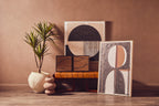Set of 2 Brown and Black Textured Wall Art
