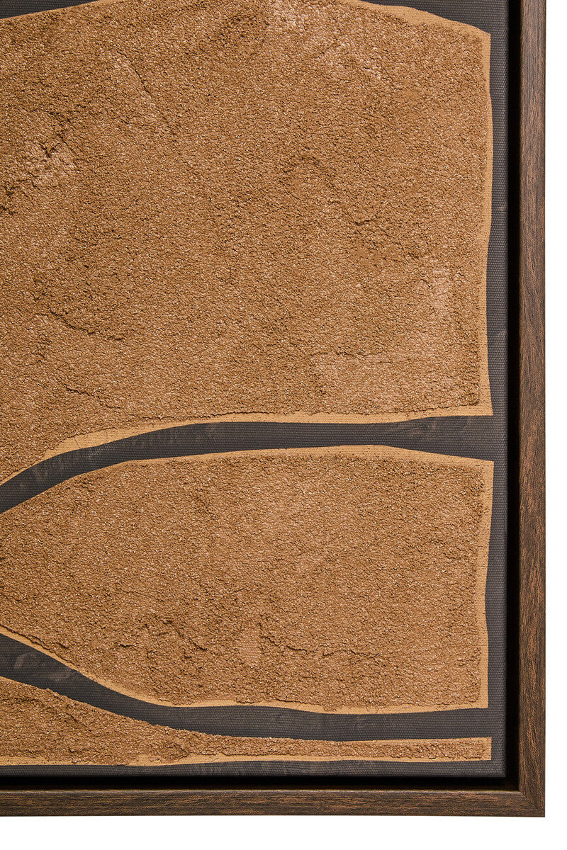 Set of 2 Brown and Black Textured Wall Art