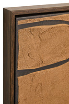Set of 2 Brown and Black Textured Wall Art