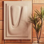 3D Cream Wall Art