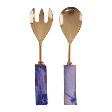 Blue Warm Metallic Serving Set
