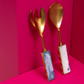 Blue Warm Metallic Serving Set