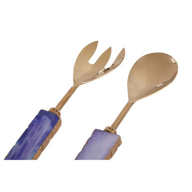 Blue Warm Metallic Serving Set