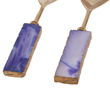 Blue Warm Metallic Serving Set