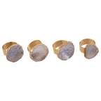 Grey and Gold Napkin Rings