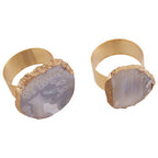 Grey and Gold Napkin Rings