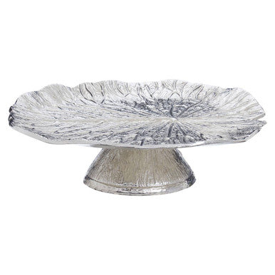 Silver Finish Lotus Leaf Cake Stand