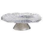 Silver Finish Lotus Leaf Cake Stand