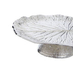 Silver Finish Lotus Leaf Cake Stand