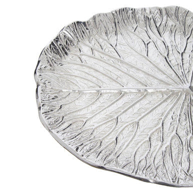 Silver Finish Lotus Leaf Cake Stand