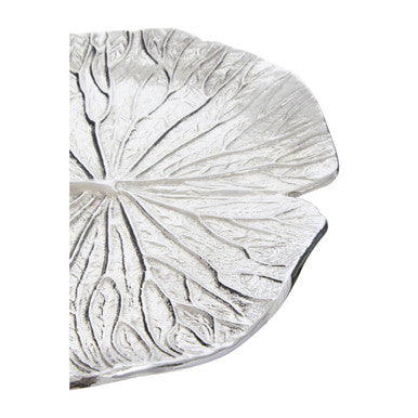 Silver Finish Lotus Leaf Cake Stand