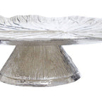 Silver Finish Lotus Leaf Cake Stand