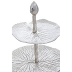 Three Tier Lotus Leaf Silver Cake Stand