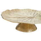 Gold Finish Lotus Leaf Cake Stand