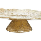 Gold Finish Lotus Leaf Cake Stand