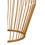 Gold Finish Tapered Design Round Side Table With Mirrored Top