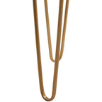 Gold Finish Set of 2 Rectangular Side Tables with Hairpin Legs