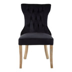 Black Buttoned Dining Chair