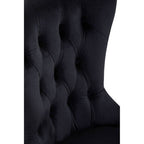 Black Buttoned Dining Chair