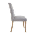 Grey Linen Dining Chair
