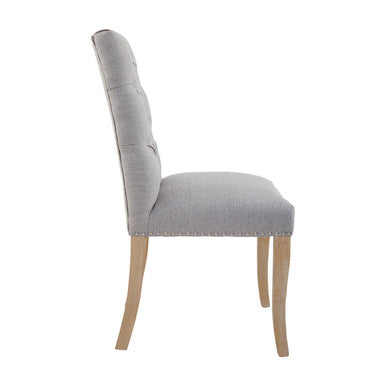 Grey Linen Dining Chair