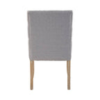 Grey Linen Dining Chair