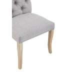 Grey Linen Dining Chair