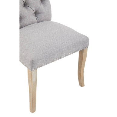 Grey Linen Dining Chair