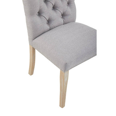 Grey Linen Dining Chair