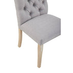Grey Linen Dining Chair
