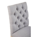 Grey Linen Dining Chair