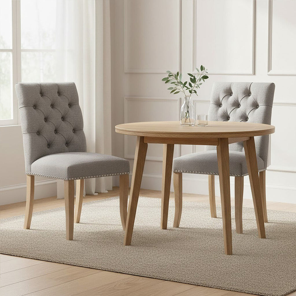 Grey Linen Dining Chair