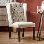 Plush Grey Velvet Dining Chair