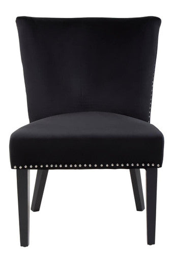 Black Winged Dining Chair