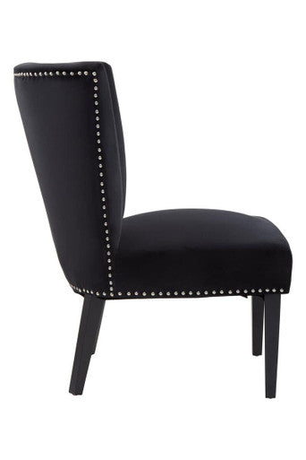 Black Winged Dining Chair