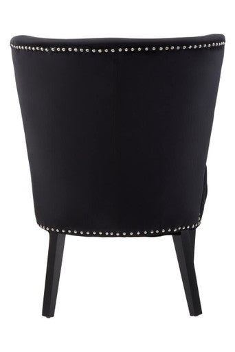 Black Winged Dining Chair