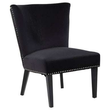 Black Winged Dining Chair