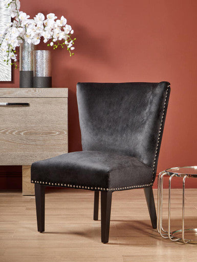 Black Winged Dining Chair