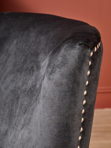 Black Winged Dining Chair