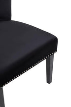 Black Winged Dining Chair