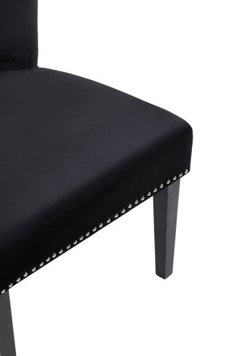 Black Winged Dining Chair