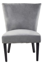 Grey Winged Dining Chair