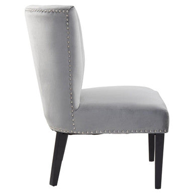 Grey Winged Dining Chair