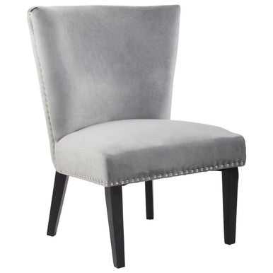 Grey Winged Dining Chair