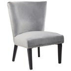 Grey Winged Dining Chair