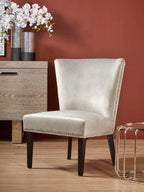 Grey Winged Dining Chair
