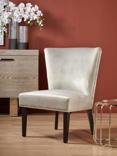 Grey Winged Dining Chair