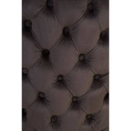 Grey Velvet Button Tufted Dining Chair